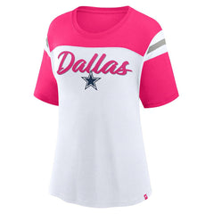 Dallas Cowboys Women's Cheer Chant Fashion Crop Top - White/Pink online