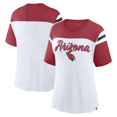 Arizona Cardinals Women's Cheer Chant Fashion Crop Top - White/Cardinal for sale