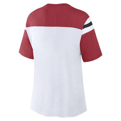Arizona Cardinals Women's Cheer Chant Fashion Crop Top - White/Cardinal for sale