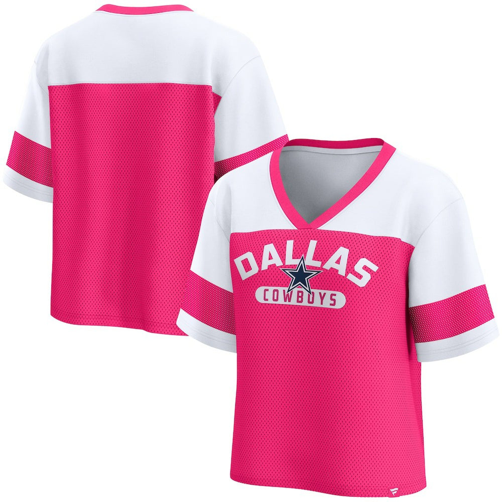 Dallas Cowboys Women's Homeschool Jersey Poly V-Neck
Fashion Top - Pink/White cheap