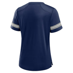 Dallas Cowboys Women's Play Script Lace-Up T-Shirt - Navy cheap