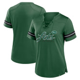 New York Jets Women's Play Script Lace-Up T-Shirt - Green sale