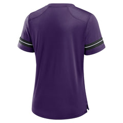 Baltimore Ravens Women's Play Script Lace-Up T-Shirt - Purple cheap
