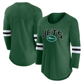New York Jets Women's First Team Arch Logo 3/4 Sleeve T-Shirt - Green cheap