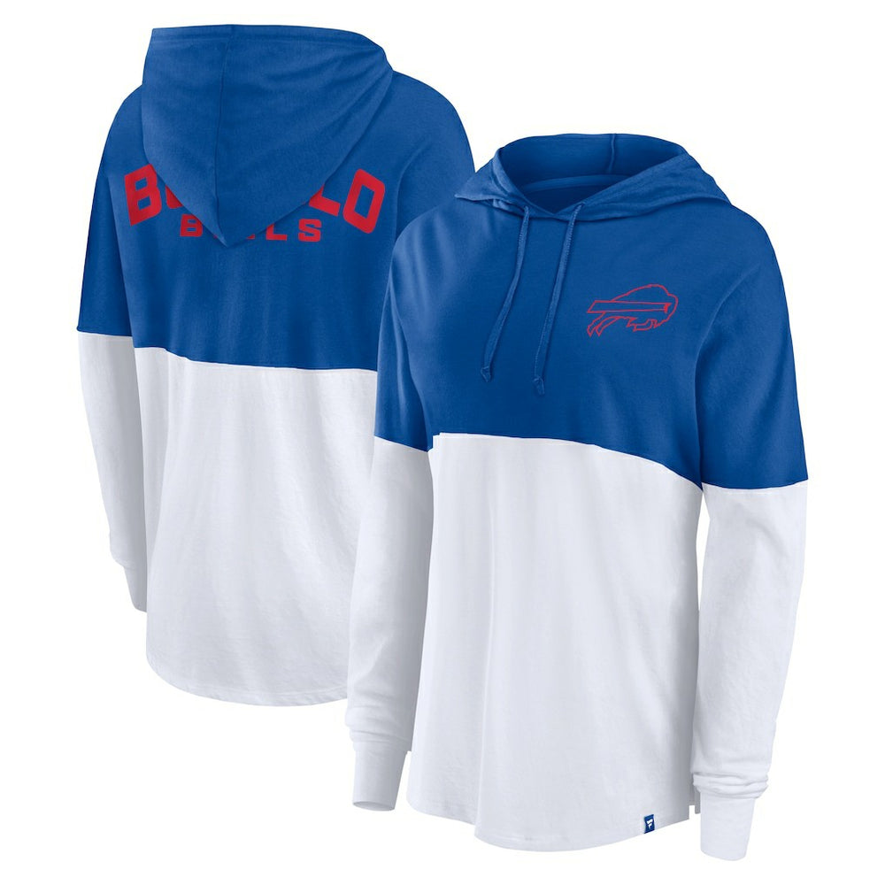 Buffalo Bills Women's Backup Option Long Sleeve Hoodie T-Shirt - Royal/White for sale