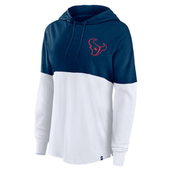 Houston Texans Women's Backup Option Long Sleeve Hoodie T-Shirt - Navy/White online