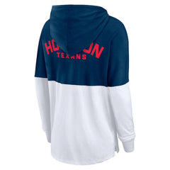 Houston Texans Women's Backup Option Long Sleeve Hoodie T-Shirt - Navy/White online