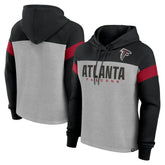Atlanta Falcons Women's Bold Play Call Pullover Hoodie - Heather Gray/Black cheap