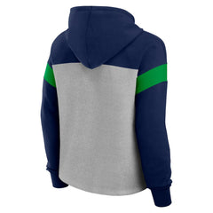 Seattle Seahawks Women's Bold Play Call Pullover Hoodie - Heather Gray/College Navy sale