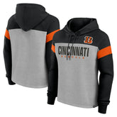 Cincinnati Bengals Women's Bold Play Call Pullover Hoodie - Heather Gray/Black sale
