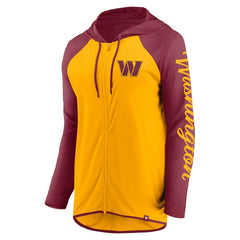 Washington Commanders Women's Script Full-Zip Hoodie - Gold/Burgundy for sale