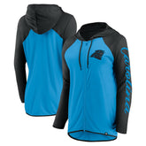 Carolina Panthers Women's Script Full-Zip Hoodie - Blue/Black on sale