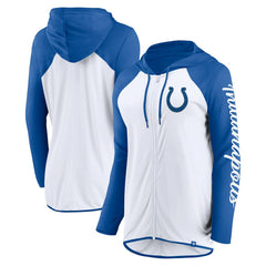 Indianapolis Colts Women's Script Full-Zip Hoodie - White/Royal online