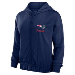 New England Patriots Women's Script Lock Full-Zip Hoodie - Navy sale