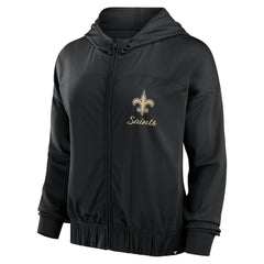 New Orleans Saints Women's Script Lock Full-Zip Hoodie - Black outlet