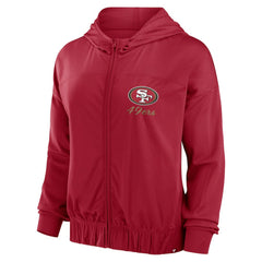 San Francisco 49ers Women's Script Lock Full-Zip Hoodie - Scarlet online