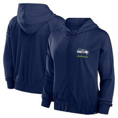 Seattle Seahawks Women's Script Lock Full-Zip Hoodie - College Navy discount