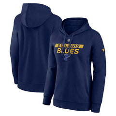 St. Louis Blues Fanatics Women's Authentic Pro Core Primary Fleece Pullover Hoodie Navy