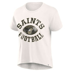 New Orleans Saints Women's Football Home Fashion T-Shirt - Cream sale