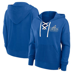 Dallas Cowboys Women's Blitz Left Lace-Up Pullover Hoodie - Royal sale