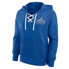 Dallas Cowboys Women's Blitz Left Lace-Up Pullover Hoodie - Royal sale