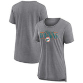 Miami Dolphins Women's Up the Middle Tri-Blend T-Shirt - Heather Gray online