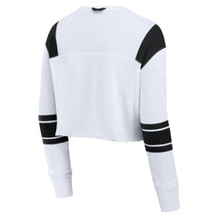 Jacksonville Jaguars Women's Stretch Cropped Fashion Long Sleeve T-Shirt - White discount