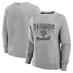 Las Vegas Raiders Women's Hit Hard Fleece Pullover Sweatshirt - Heather Gray on sale