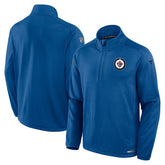 Winnipeg Jets Fanatics Authentic Pro Rink Quarter-Zip Jacket Blue