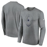 Dallas Cowboys Icon Legend Performance Long Sleeve T-Shirt - Heather Gray | Nike for sale