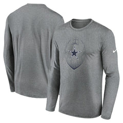 Dallas Cowboys Icon Legend Performance Long Sleeve T-Shirt - Heather Gray | Nike for sale