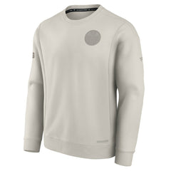 Edmonton Oilers Fanatics Authentic Pro Road Fleece Pullover Sweatshirt Cream