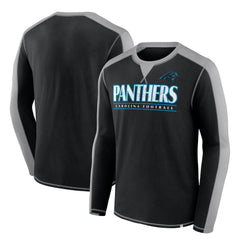 Carolina Panthers Behind the Line Long Sleeve T-Shirt - Black/Gray on sale