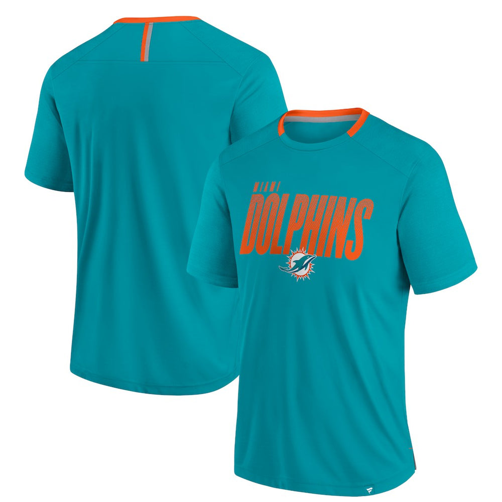 Miami Dolphins Defender Fade Slant T-Shirt - Aqua discount