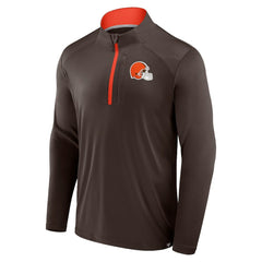 Cleveland Browns Defender Long Sleeve Quarter-Zip Jacket - Brown outlet