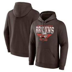 Cleveland Browns Geometric Chrome Pullover Hoodie - Brown on sale