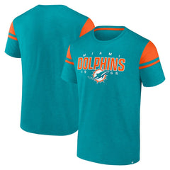 Miami Dolphins Old School Play Slub T-Shirt - Aqua on sale
