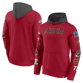 Tampa Bay Buccaneers Patched Out Pullover Hoodie - Red/Pewter outlet