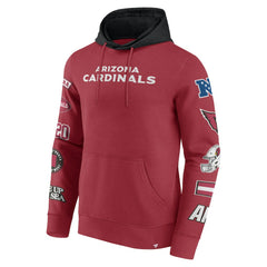 Arizona Cardinals Patched Out Pullover Hoodie - Cardinal/Black online