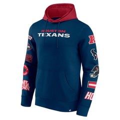 Houston Texans Patched Out Pullover Hoodie - Navy/Cardinal discount