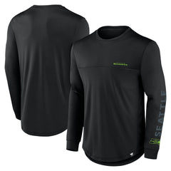 Seattle Seahawks Blackout Long Sleeve T-Shirt - Black for sale
