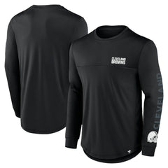 Cleveland Browns Blackout Long Sleeve T-Shirt - Black sale
