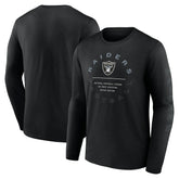 Las Vegas Raiders Stat Sheet Long Sleeve T-Shirt - Black cheap