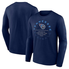 Tennessee Titans Stat Sheet Long Sleeve T-Shirt - Navy for sale