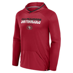 San Francisco 49ers Transitional Defender Hoodie Long Sleeve T-Shirt - Scarlet sale