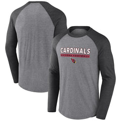 Arizona Cardinals Tri-Blend Raglan Long Sleeve T-Shirt - Heather Gray/Charcoal online