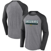 Jacksonville Jaguars Tri-Blend Raglan Long Sleeve T-Shirt - Heather Gray/Charcoal online