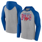 Buffalo Bills Under Center Long Sleeve Hoodie T-Shirt - Gray/Royal online