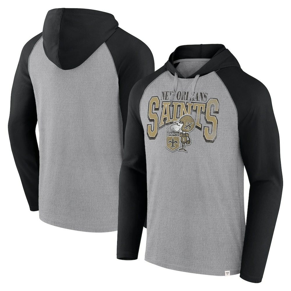 New Orleans Saints Under Center Long Sleeve Hoodie T-Shirt - Gray/Black online