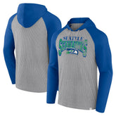 Seattle Seahawks Under Center Long Sleeve Hoodie T-Shirt - Gray/Royal cheap